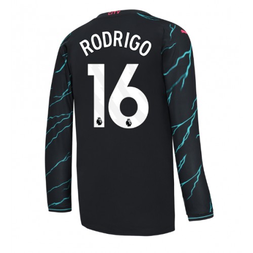 Pánský Fotbalový dres Manchester City Rodri Hernandez #16 2023-24 Třetí Dlouhý Rukáv